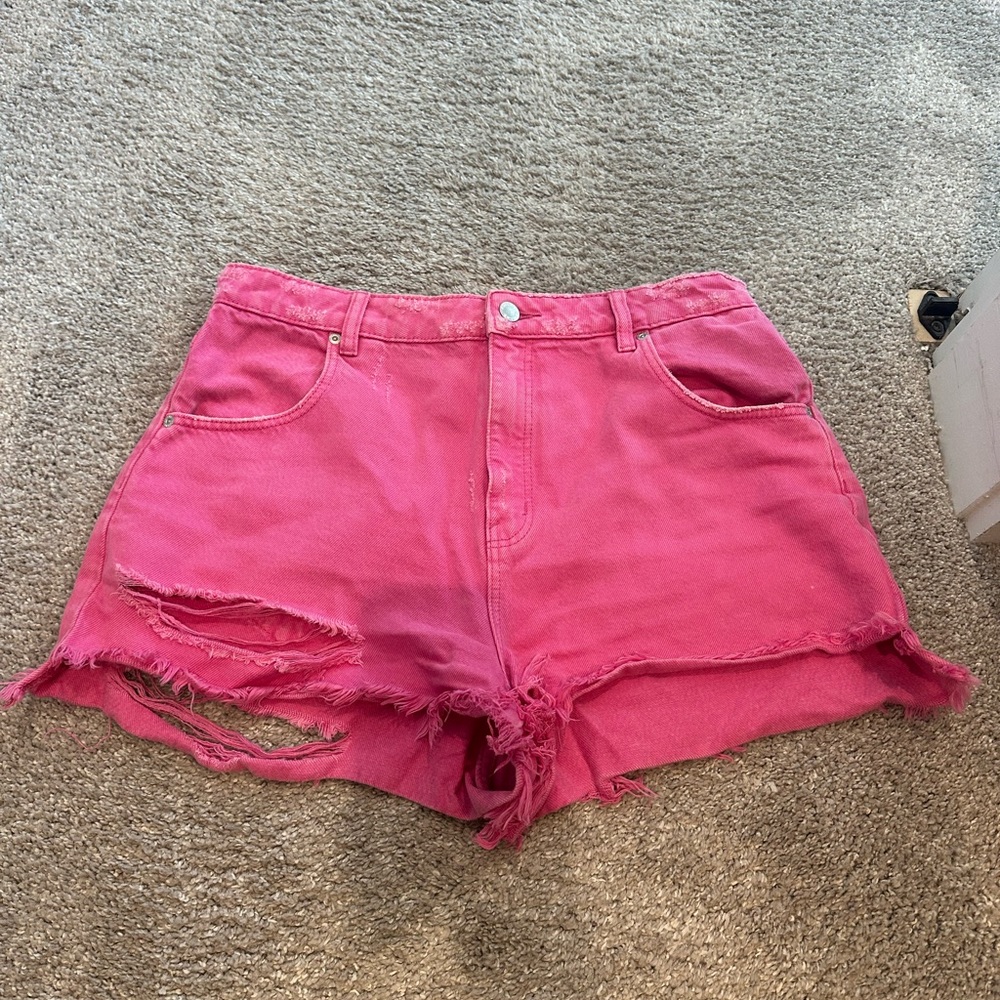 ROLLA’S Dusters Cut Off Shorts in hot pink
